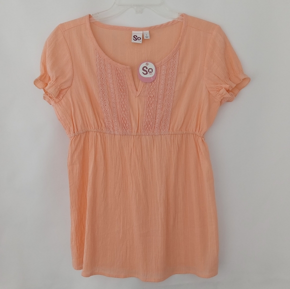 SO Tops - SO Orange Sherbet Color Shirt Top Women's Size Large NWT